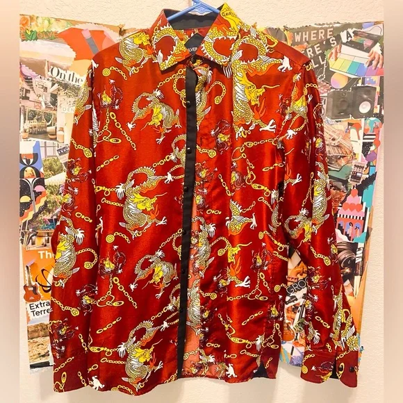 silver stone dress shirt Silver Stone | Shirts | Silver Stone Paisley Collection Long Sleeve Mens Modern Fit Dress Shirt New
